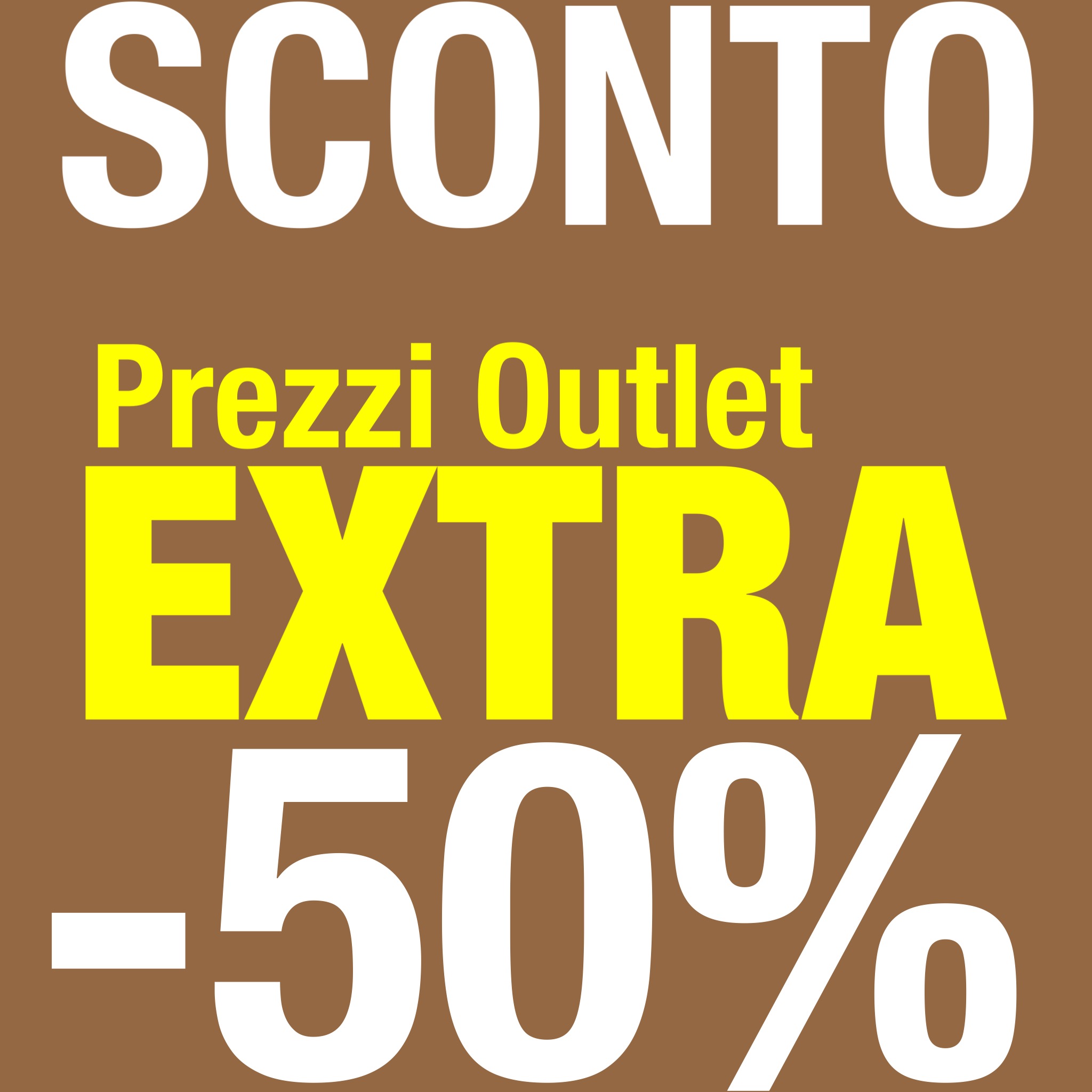 PREZZI OUTLET EXTRA 50%